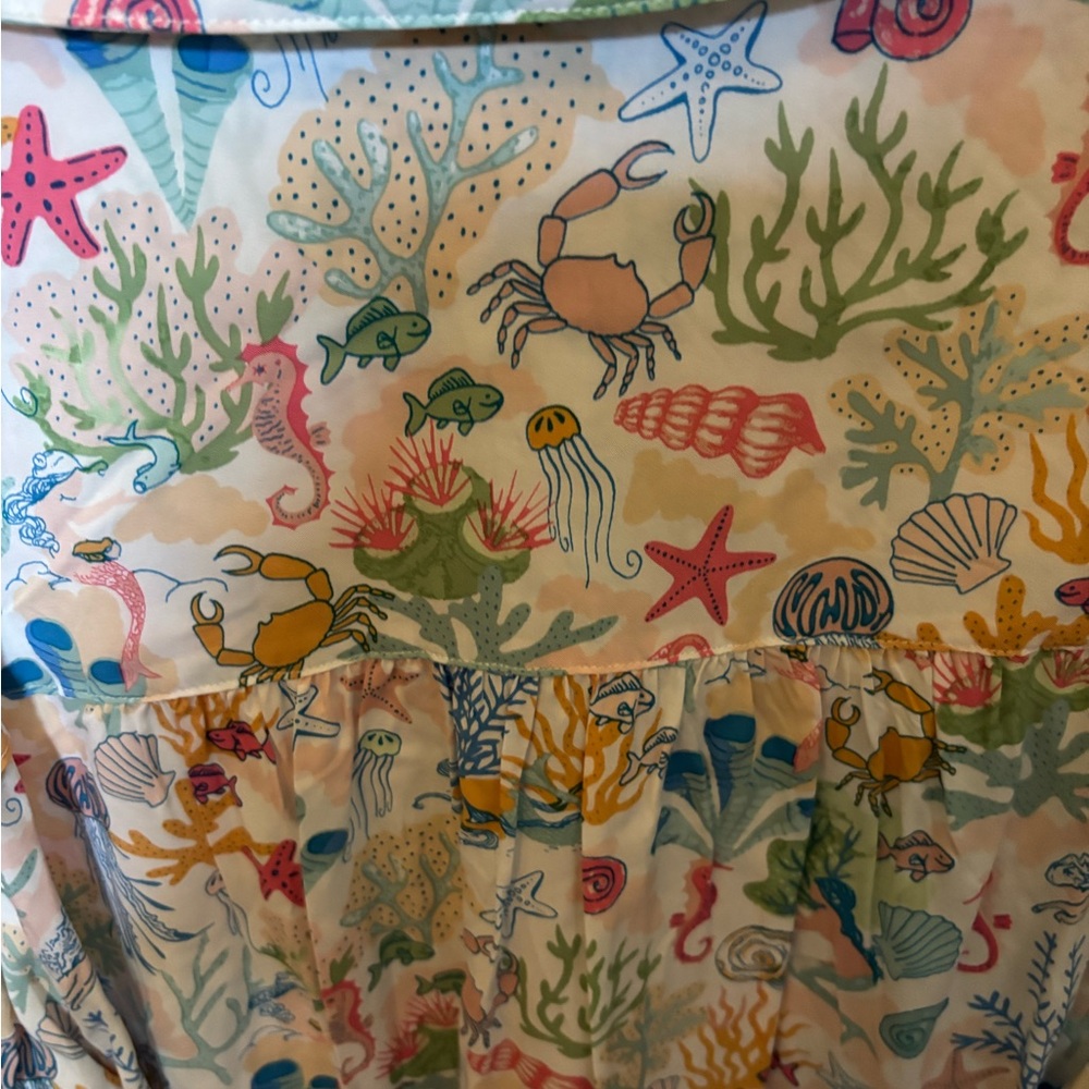 Jane and Delancey Multicolor Sea Life Button-Up Blouse - Picture 5 of 5